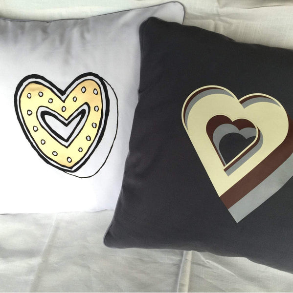 Valentines/Anniversary Heart Cushion Cover Cushions, Font Not Found, Font: Juniper Red, Font: Stirling Shadow, Homeware 44ideas.co.uk
