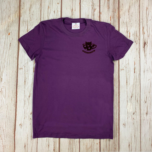 Womens Black Cat Club T-Shirt Lucy Teacup, T-Shirts, Womens Clothes 44ideas.co.uk