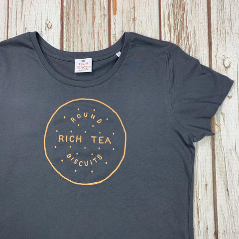 Organic cotton! Rich Tea Women’s T-Shirt Lucy Teacup, T-Shirts, Womens Clothes 44ideas.co.uk