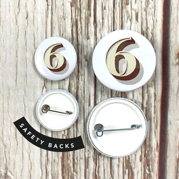Alphabet Button Badges-Stirling Shadow Accessories, Badges, Font Not Found, Font: Stirling Shadow 44ideas.co.uk