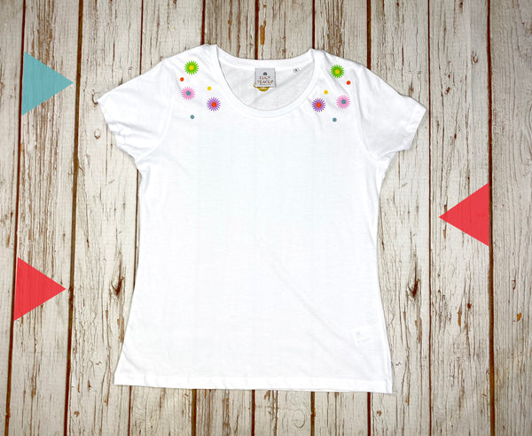 Daisy Organic Cotton Women’s White T-Shirt
