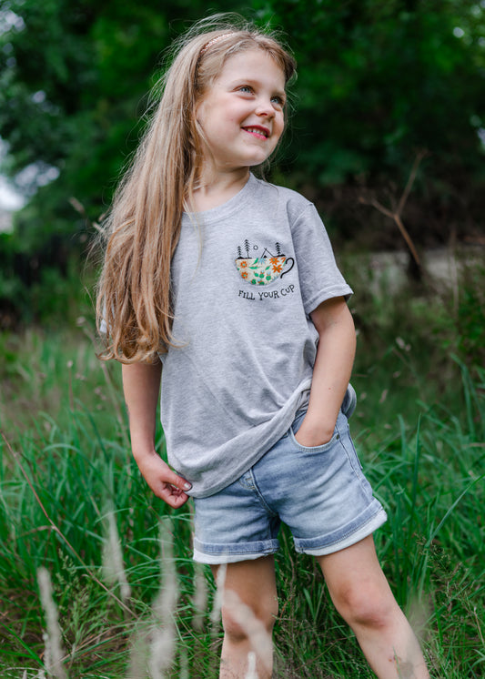 Fill Your Cup - Kids Heather T-Shirt
