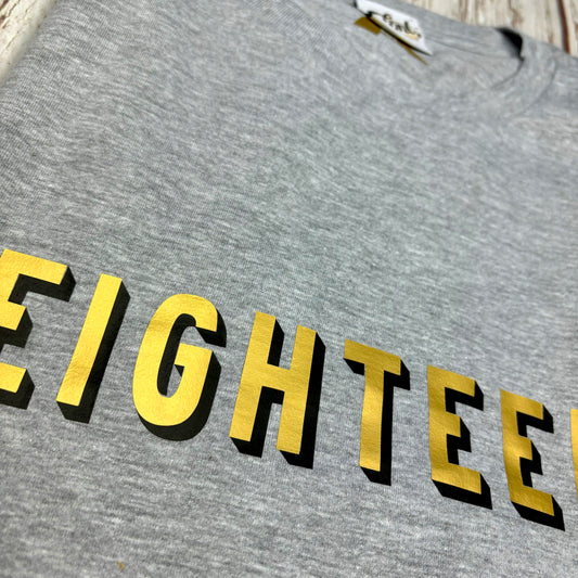 16th, 17th & 18th Birthday T-Shirt – Bingley Bang Gold Foil