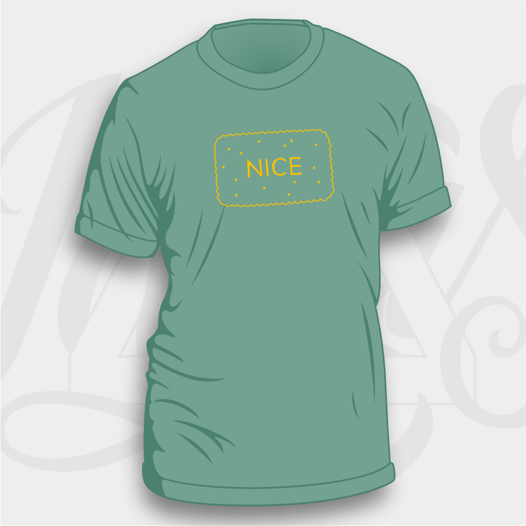 Nice Biscuit T‑Shirt – Unisex & Women’s Cut (Handmade UK)
