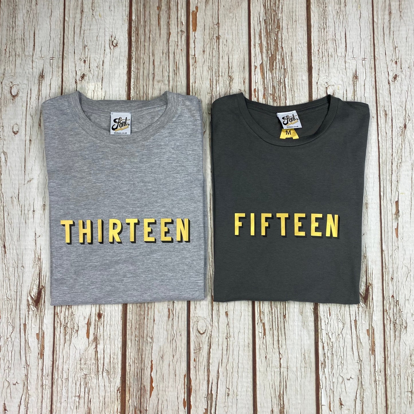 Bingley Bang Written Age Birthday T-Shirt – Gold Foil