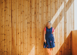 Blue Pinafore Woman’s Dress