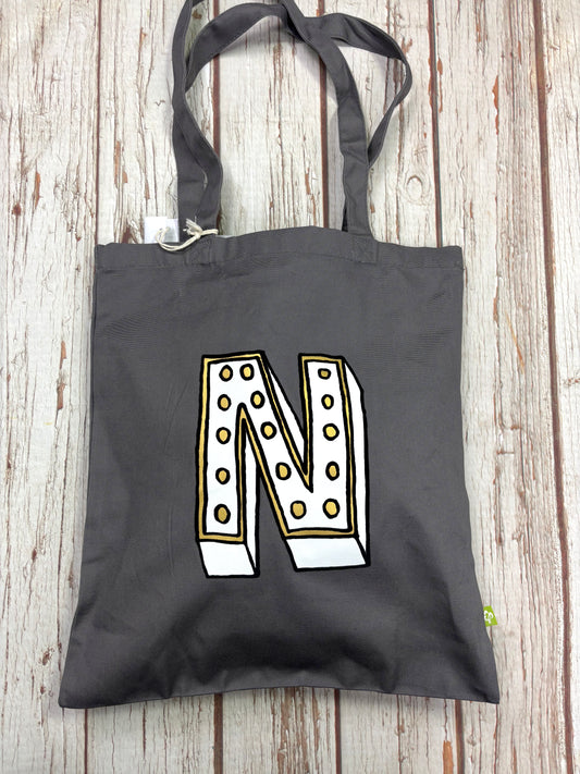 Juniper Red Font Tote Bag – Organic Cotton