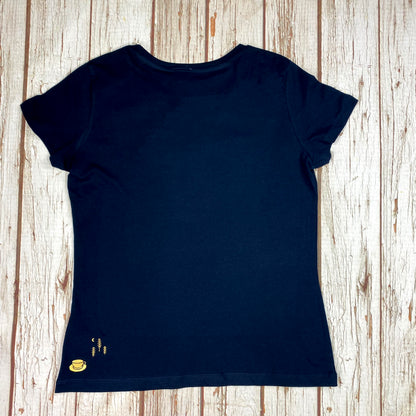 Fill Your Cup - Organic Cotton Women’s Navy T-Shirt