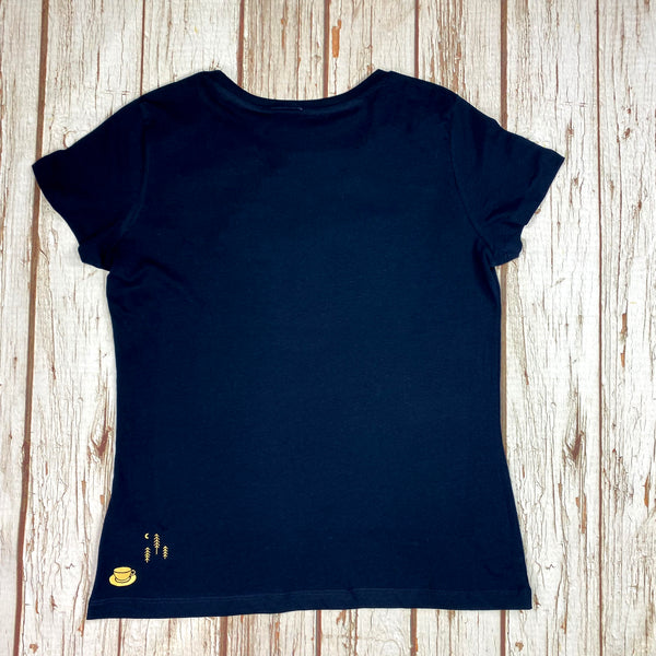 Fill Your Cup Organic Cotton Women’s Navy T-Shirt