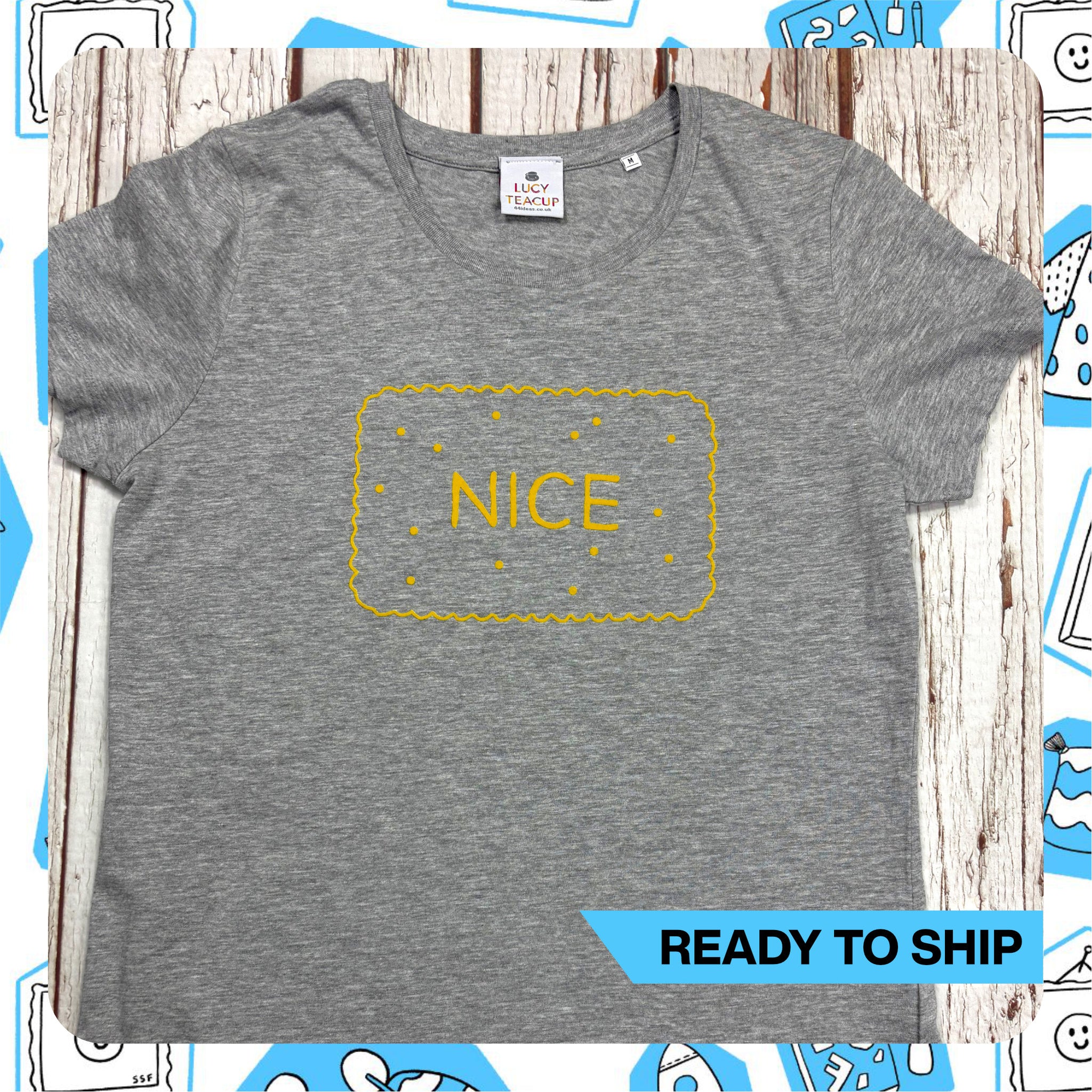 Ready to Ship: Nice Heather grey Women’s T-Shirt-M