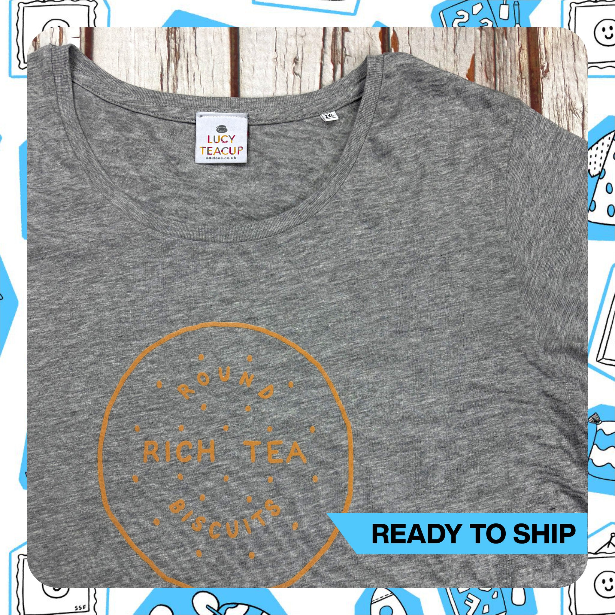 Ready to Ship: Rich Tea Heather grey Women’s T-Shirt-2XL