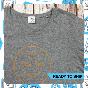 Ready to Ship: Rich Tea Heather grey Women’s T-Shirt-2XL