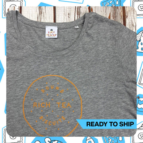 Ready to Ship: Rich Tea Heather grey Women’s T-Shirt-2XL