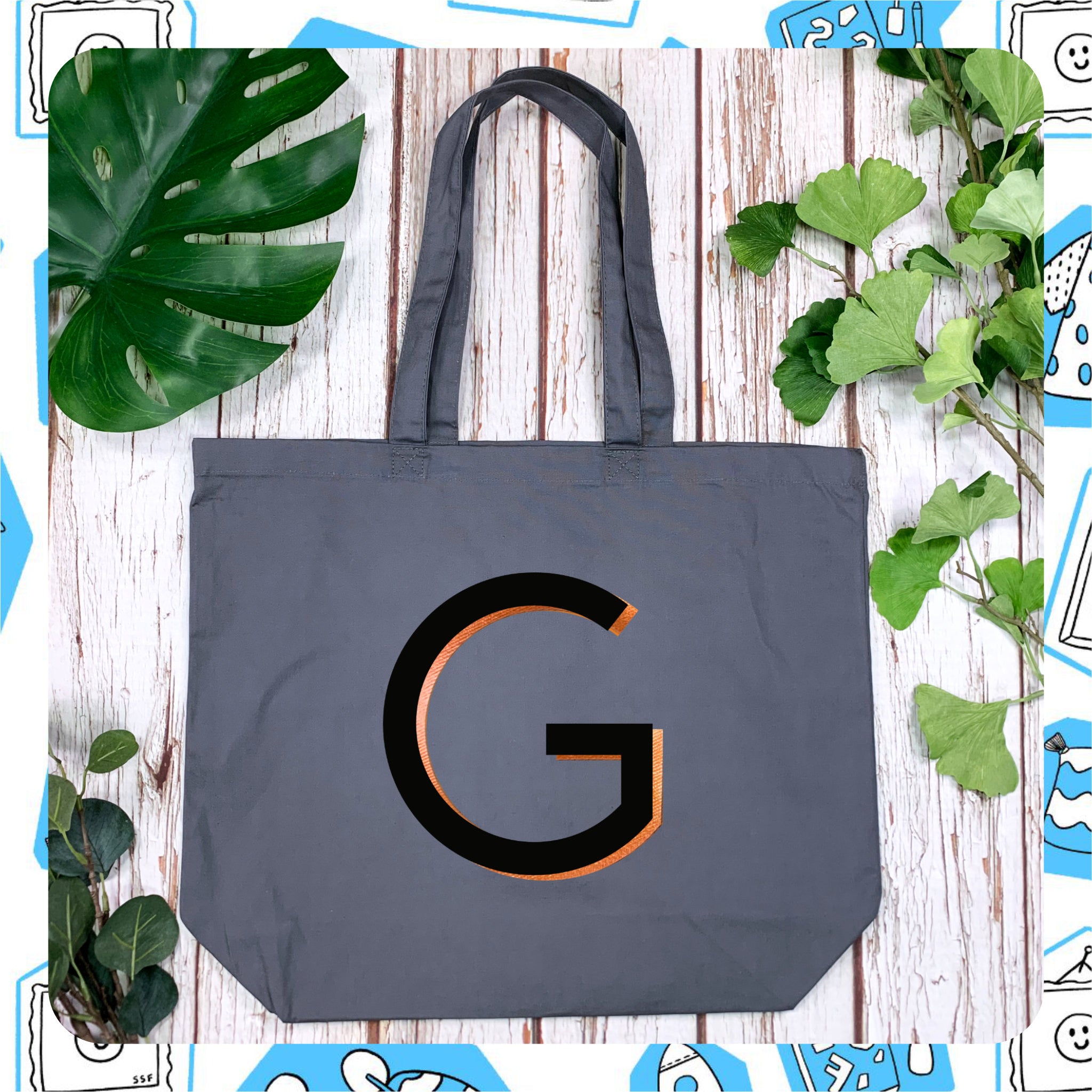 Made to Order: Letter Organic Shopper Bag - Branson