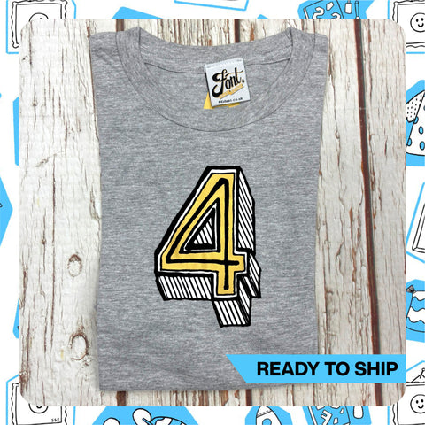 Ready To Ship: Kids 4 T-Shirt~ Age 3-4