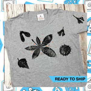 Ready To Ship: Kids leaves T-Shirt~ Size age 5-6