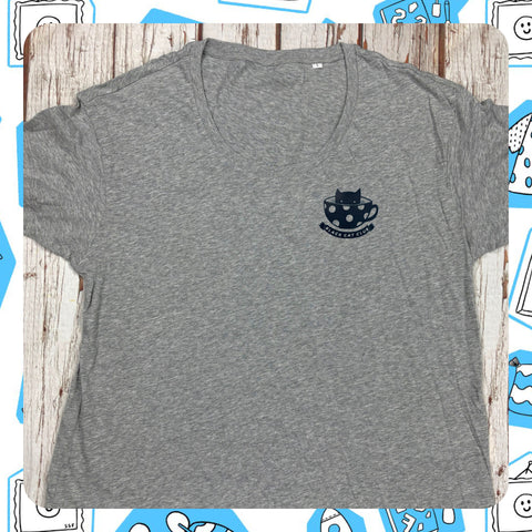 Made to order: Black Cat Heather grey Women’s T-Shirt-L, XL