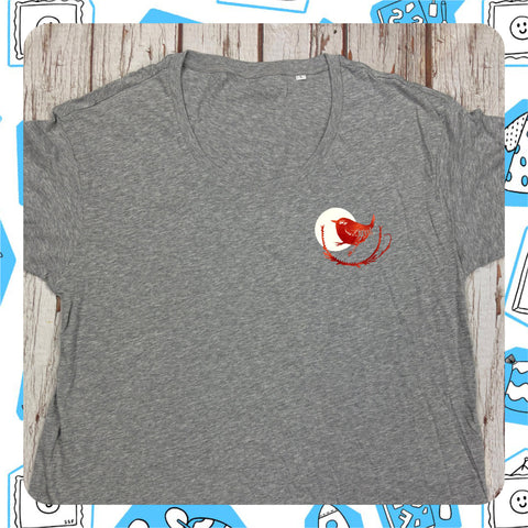 Made to order: Wren Heather grey Women’s T-Shirt-L, XL