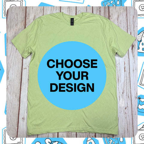Made to Order: Lime Green Unisex T-Shirt - Choose Your Design