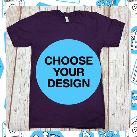 Made to Order: Eggplant Unisex T-Shirt - Choose Your Design