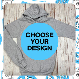 Made to Order: Heather Grey Unisex Hoodie - Choose Your Design