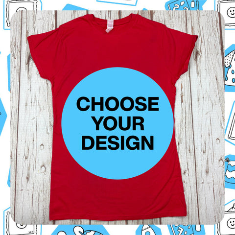 Made to Order: Red Women's T-Shirt - Choose Your Design