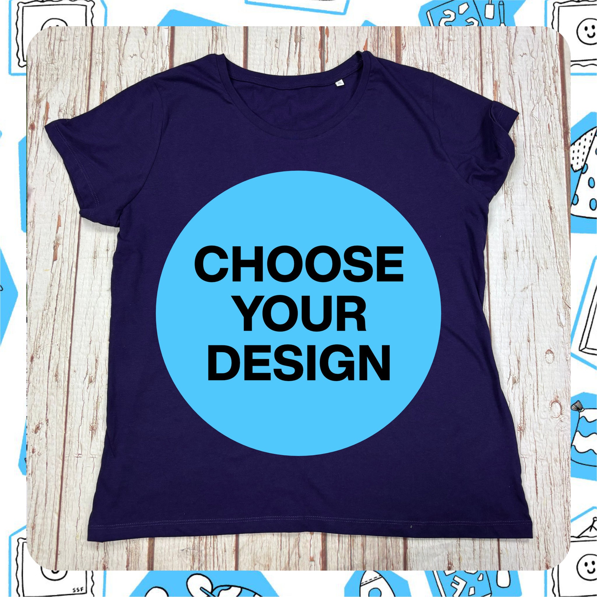 Made to Order: Purple Women's Organic T-Shirt - Choose Your Design XL