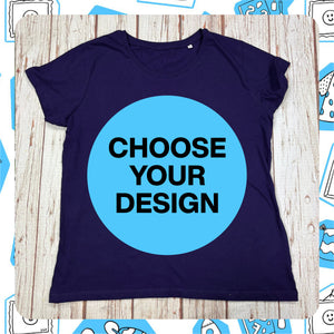 Made to Order: Purple Women's Organic T-Shirt - Choose Your Design XL
