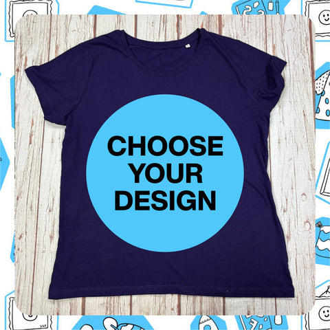Made to Order: Purple Women's Organic T-Shirt - Choose Your Design XL