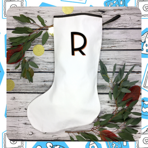 Made to Order: Christmas Personalised Large White Stocking - Branson