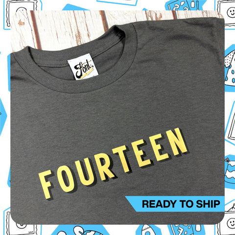 Ready To Ship: Kids Number 14 T-Shirt~ size 12-14