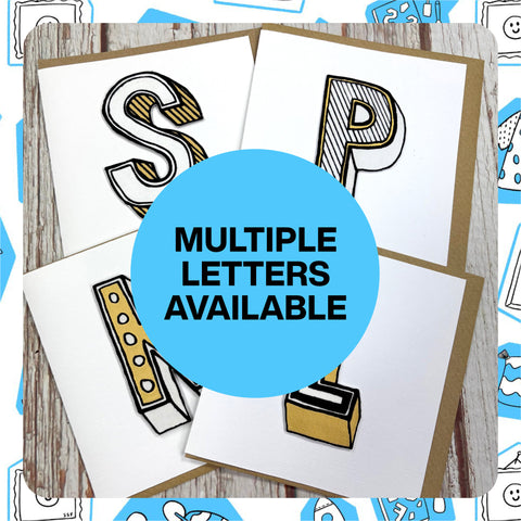 Ready To Ship: Letter cards ~ Juniper Red