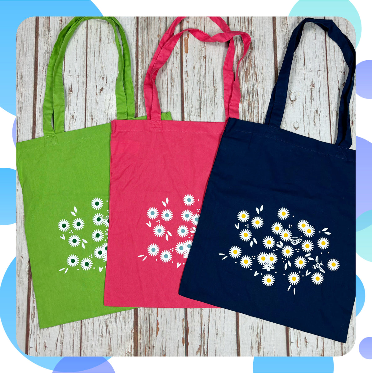 Ready to Ship: Daisy Tote Bag - Pink