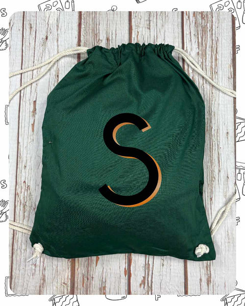 Made To Order: Branson - Letter/Number Gym Bag - Forest Green