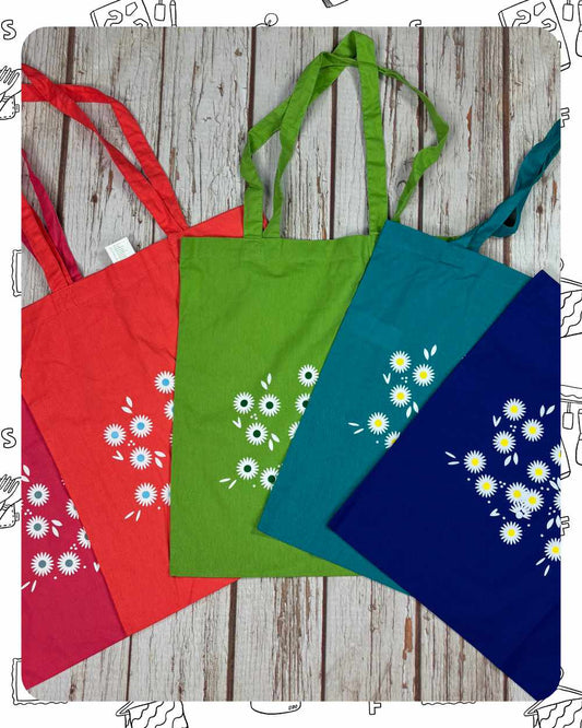 Ready To Ship:  Totes- Daisy Print