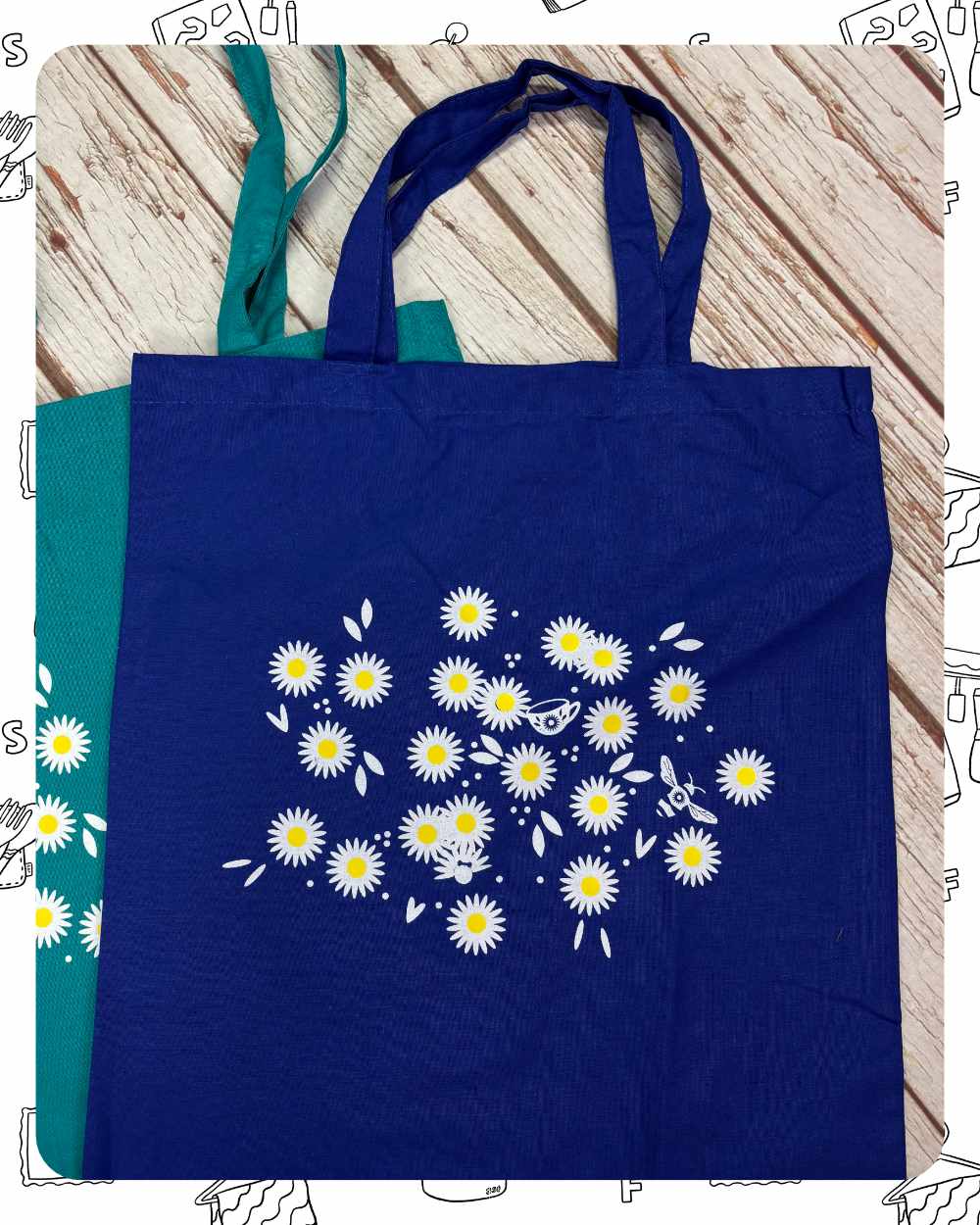 Ready To Ship:  Totes- Daisy Print