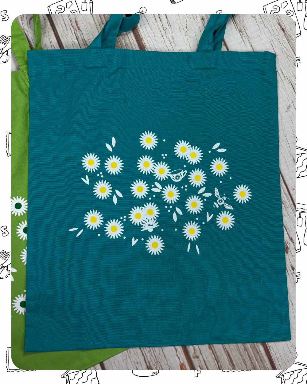 Ready To Ship:  Totes- Daisy Print