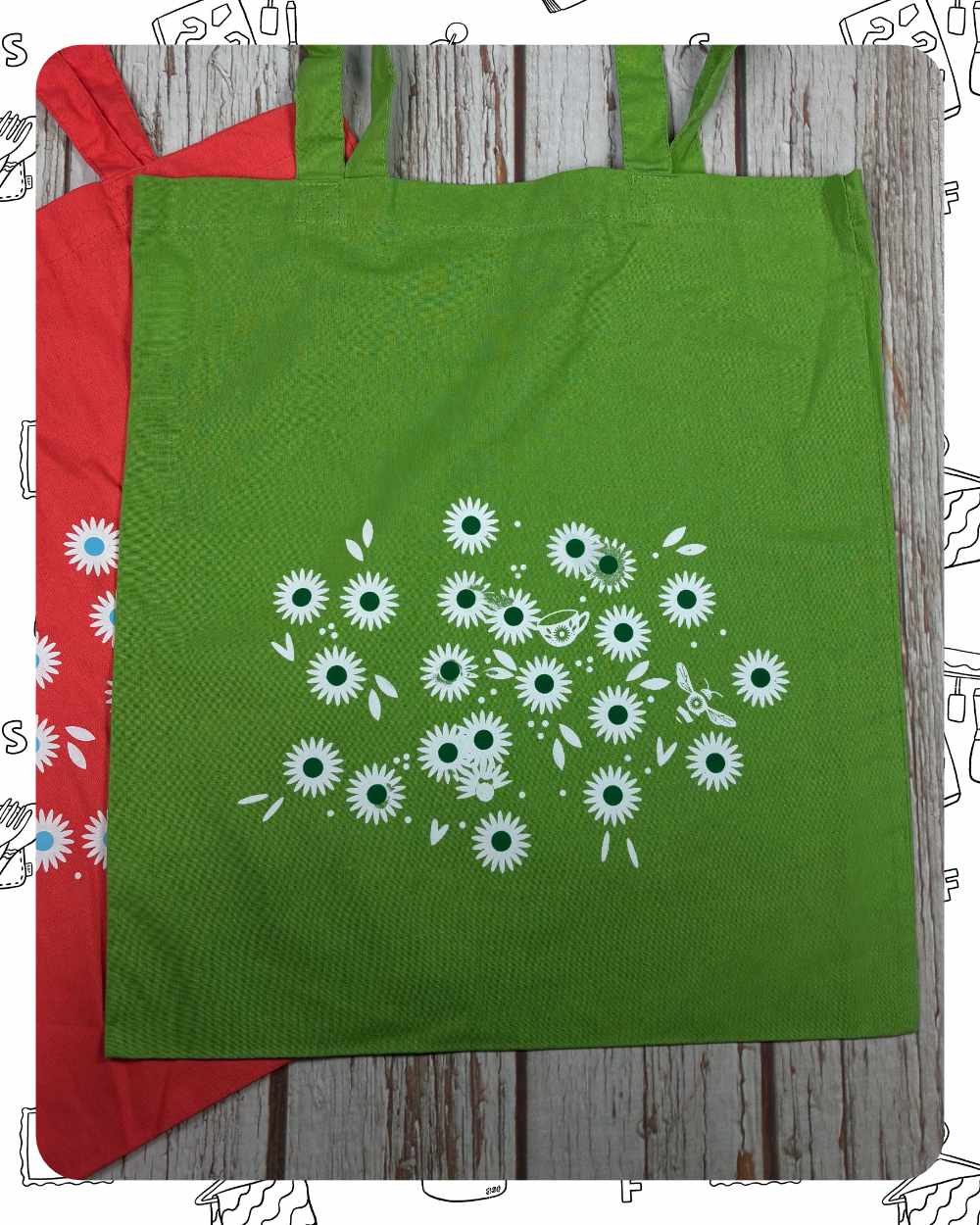Ready To Ship:  Totes- Daisy Print