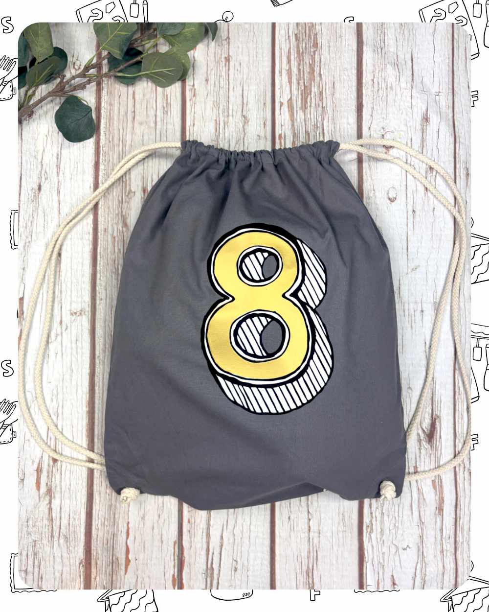 Ready To Ship:  Gym Bag- Number 8
