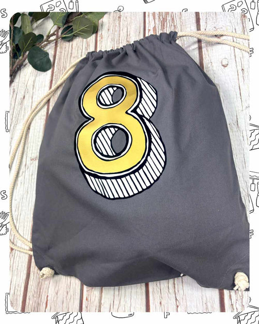 Ready To Ship:  Gym Bag- Number 8