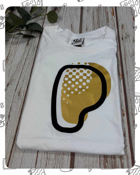 Ready To Ship: Kids White T-Shirt- P Fat Babs- Age 9-11 Years
