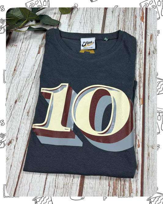 Ready To Ship: Kids Asphalt T-Shirt- Ten Stirling Shadow- Age 9-11 Years