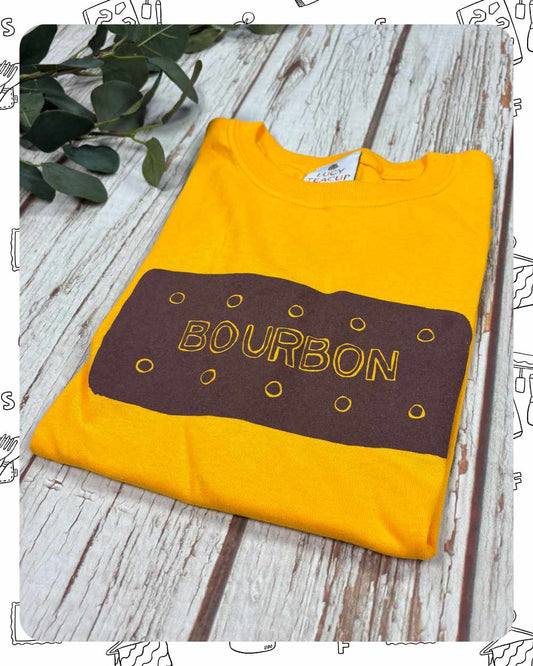 Ready To Ship: Kids Yellow T-Shirt- Bourbon- age 7-8 years