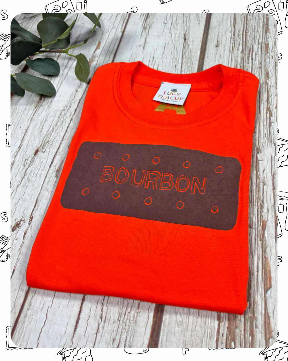 Ready To Ship: Kids Orange T-Shirt- Bourbon- age 3-4 years