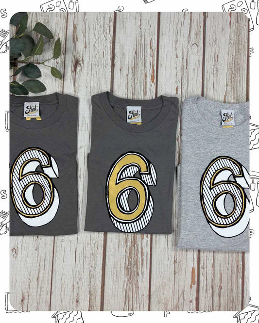 Ready To Ship: Kids T-Shirt- Six- age 5-6, 7-8 years