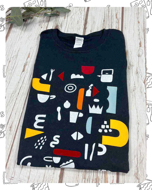 Ready To Ship: Womens Black T-Shirt- Tea@11- Size S