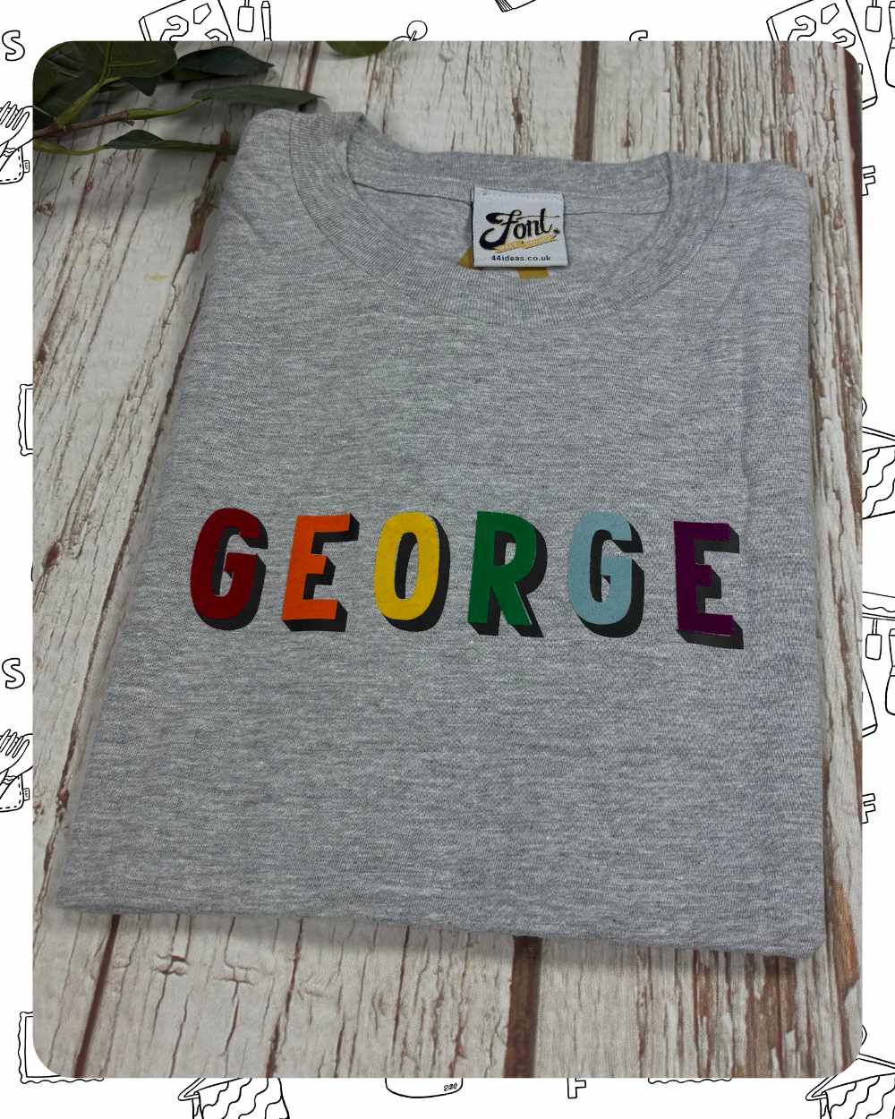 Ready To Ship: Kids Heather T-Shirt- George- Age 7-8 Years