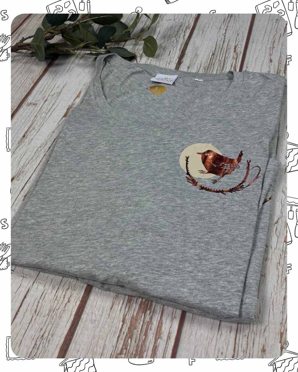 Ready To Ship: Womens Heather T-Shirt- Wren- Size XL