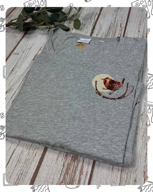 Ready To Ship: Womens Heather T-Shirt- Wren- Size XL