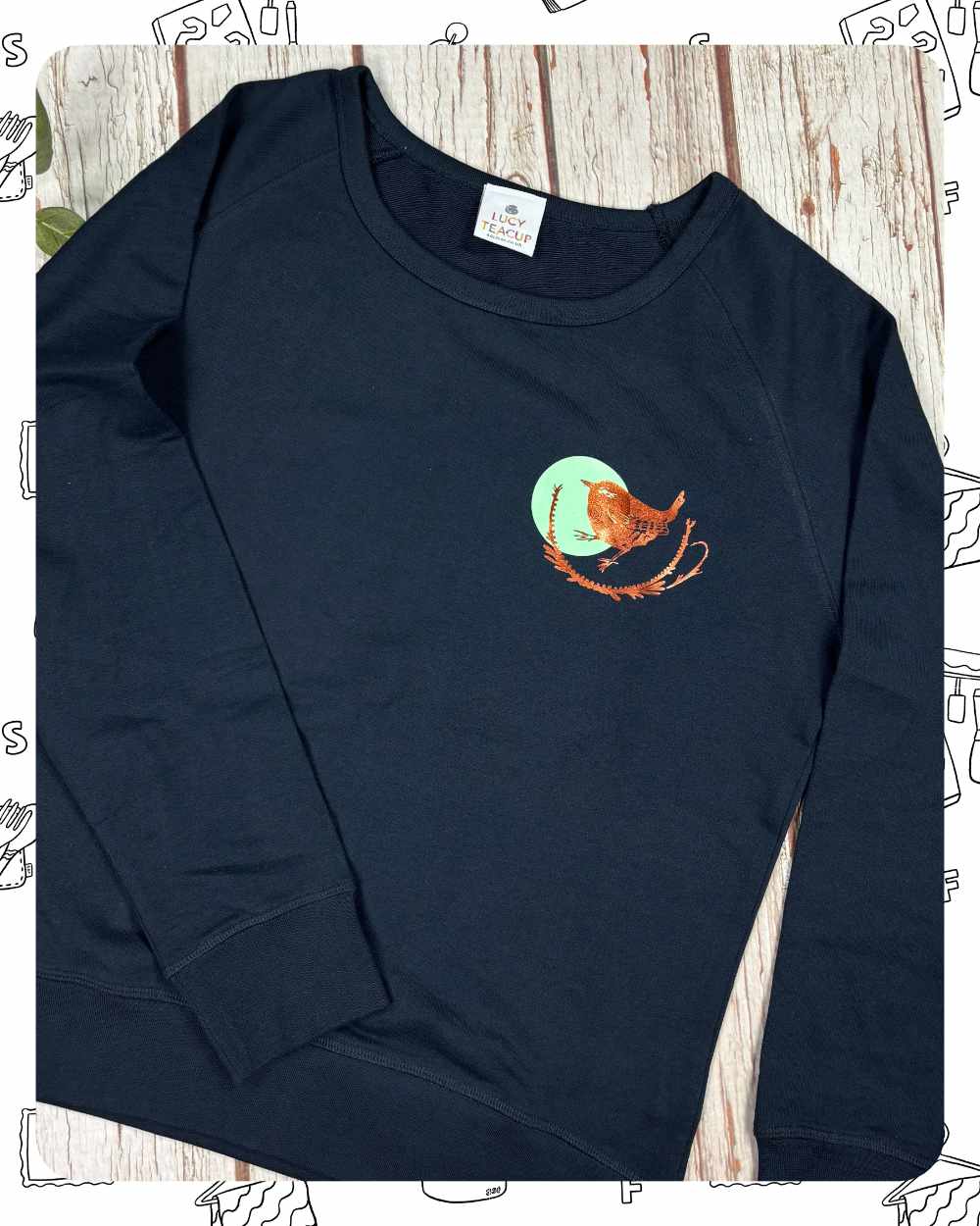 Ready To Ship: Women's Navy Sweatshirt Wren- Size M